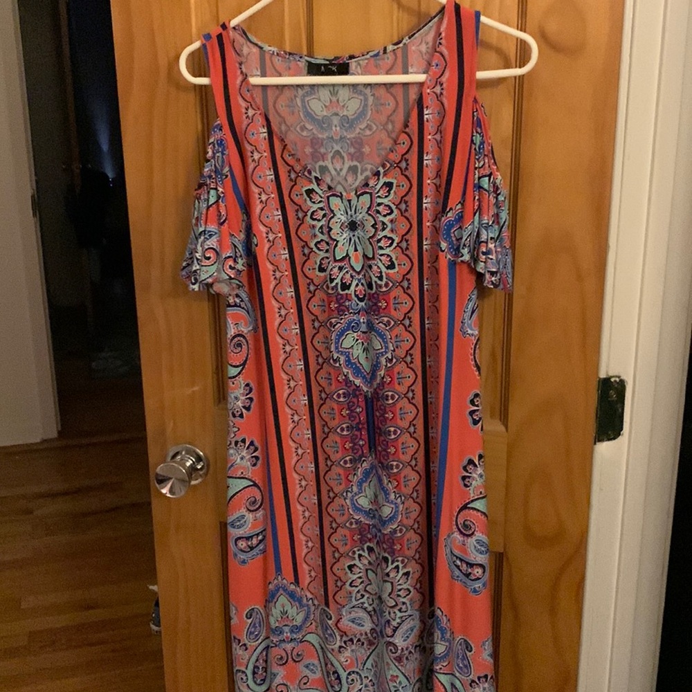 MSK, ladies cold shoulder dress, size medium